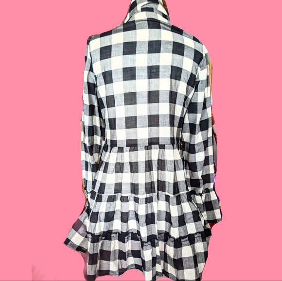MARQUIS plaid babydoll dress - Picture 3 of 6